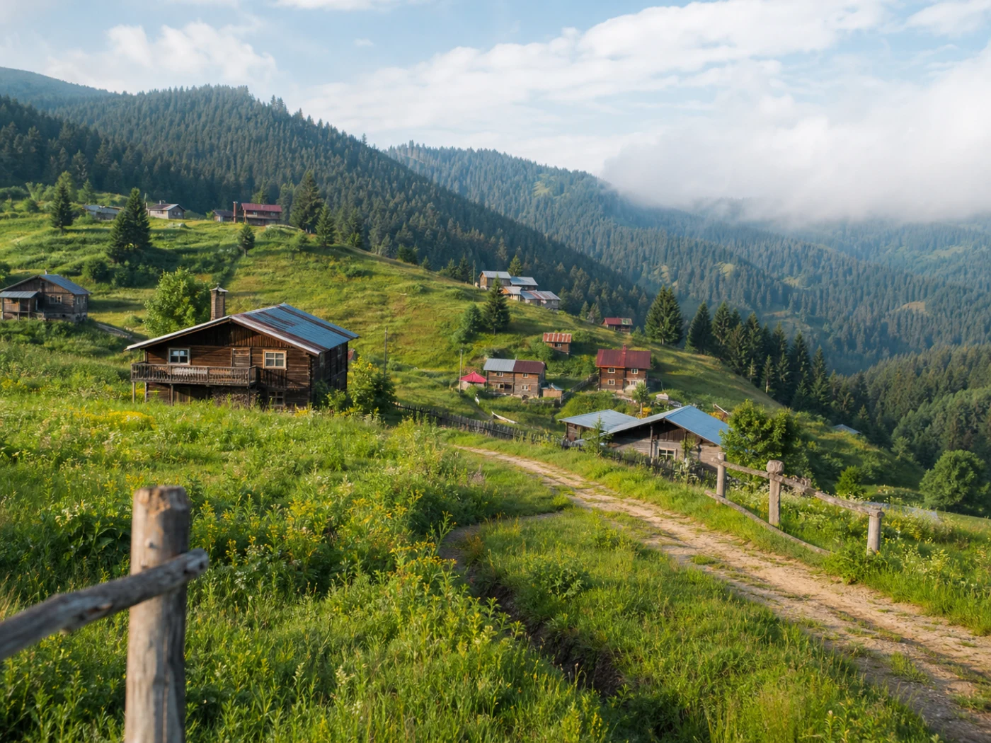 Bolu yaylalarında ahşap evler ve doğa yürüyüşü rotası
